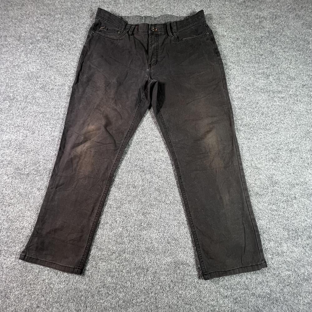 Weatherproof Khakis Pants Men's 36x30 Black Straight Workwear Utility Stretch